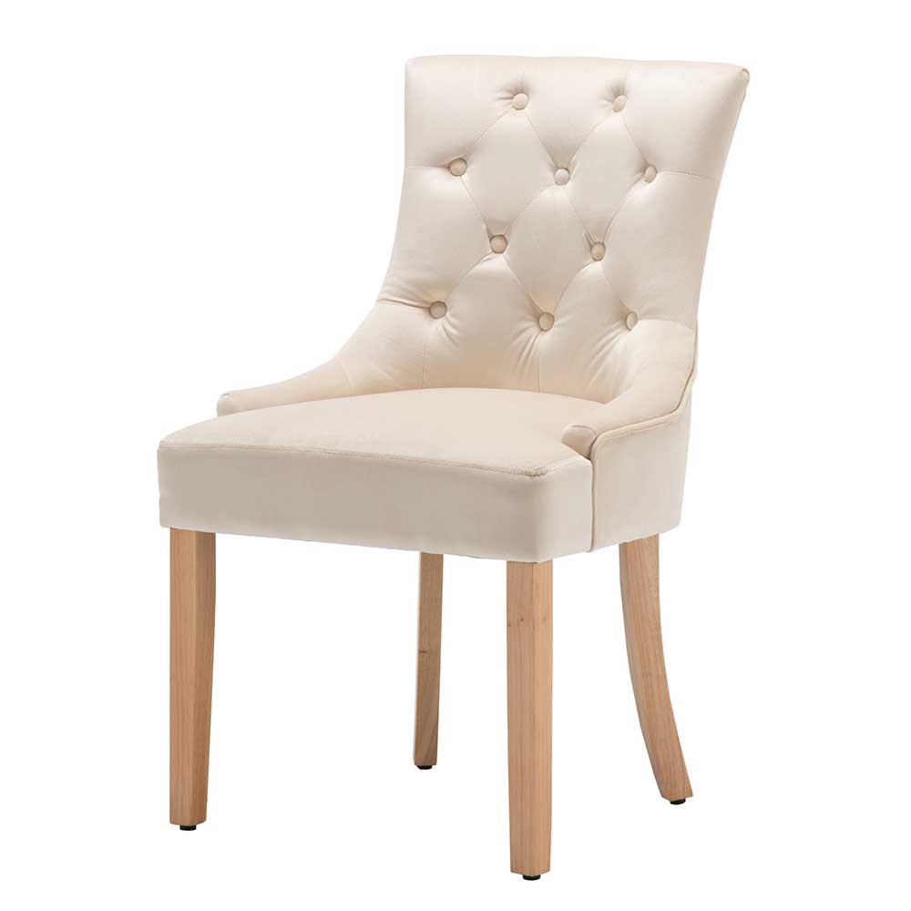 Polsterstühle in Creme & Natur - Karama (2er Set)