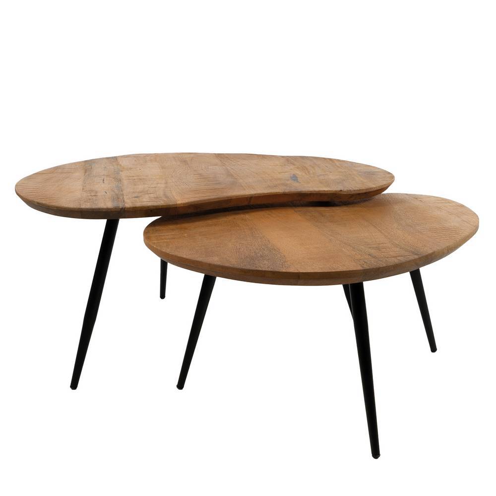 Couchtisch Duo organisch geformt - Vaiana (zweiteilig)