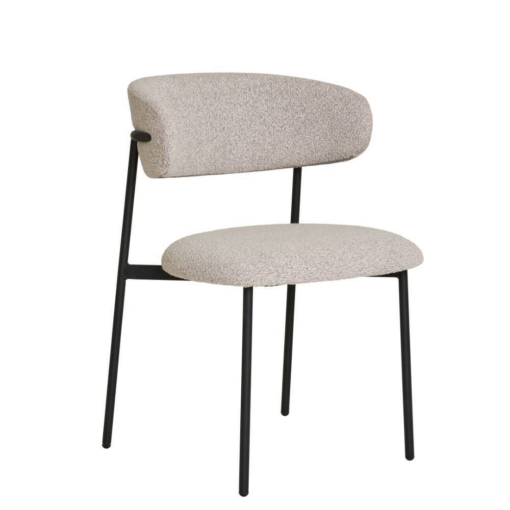 Esszimmerstuhl in Beige und Schwarz - Ioana (2er Set)