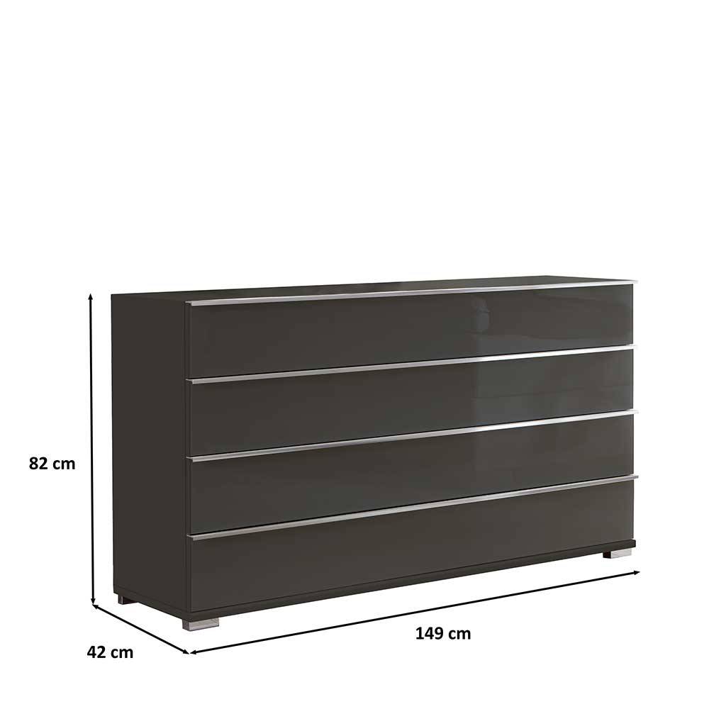 Braune Kommode mit 149 cm Breite - Madita