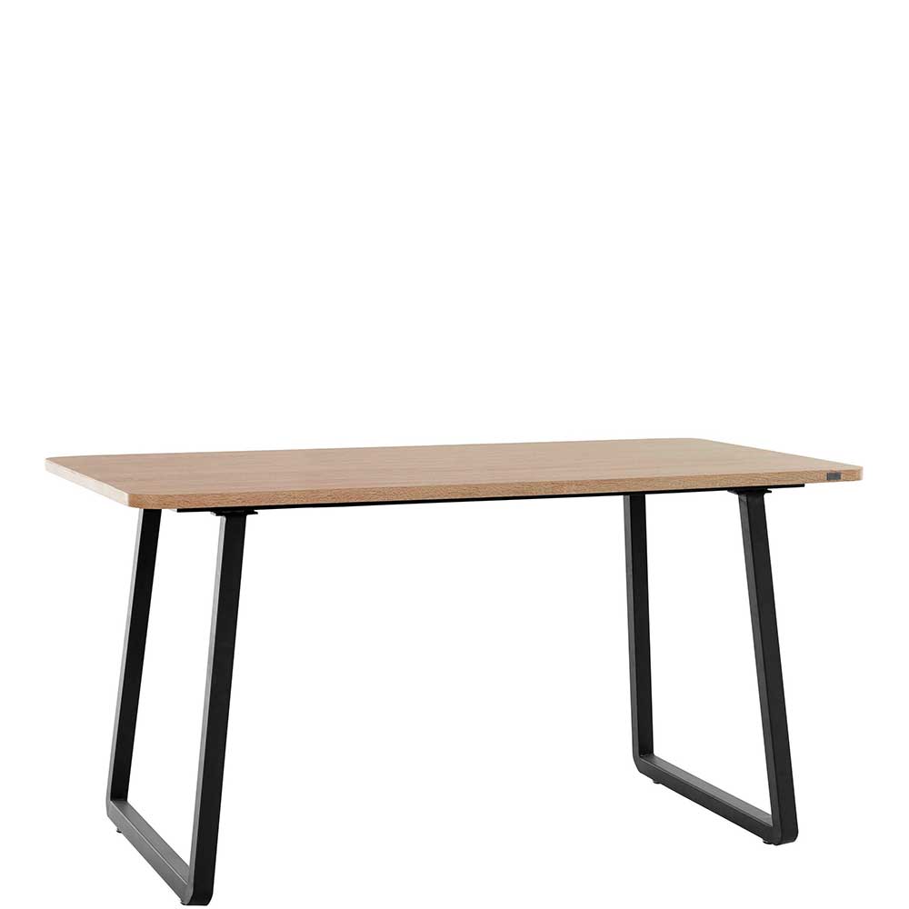 Esszimmer Tisch in Wildeiche Optik & Schwarz - Neviska