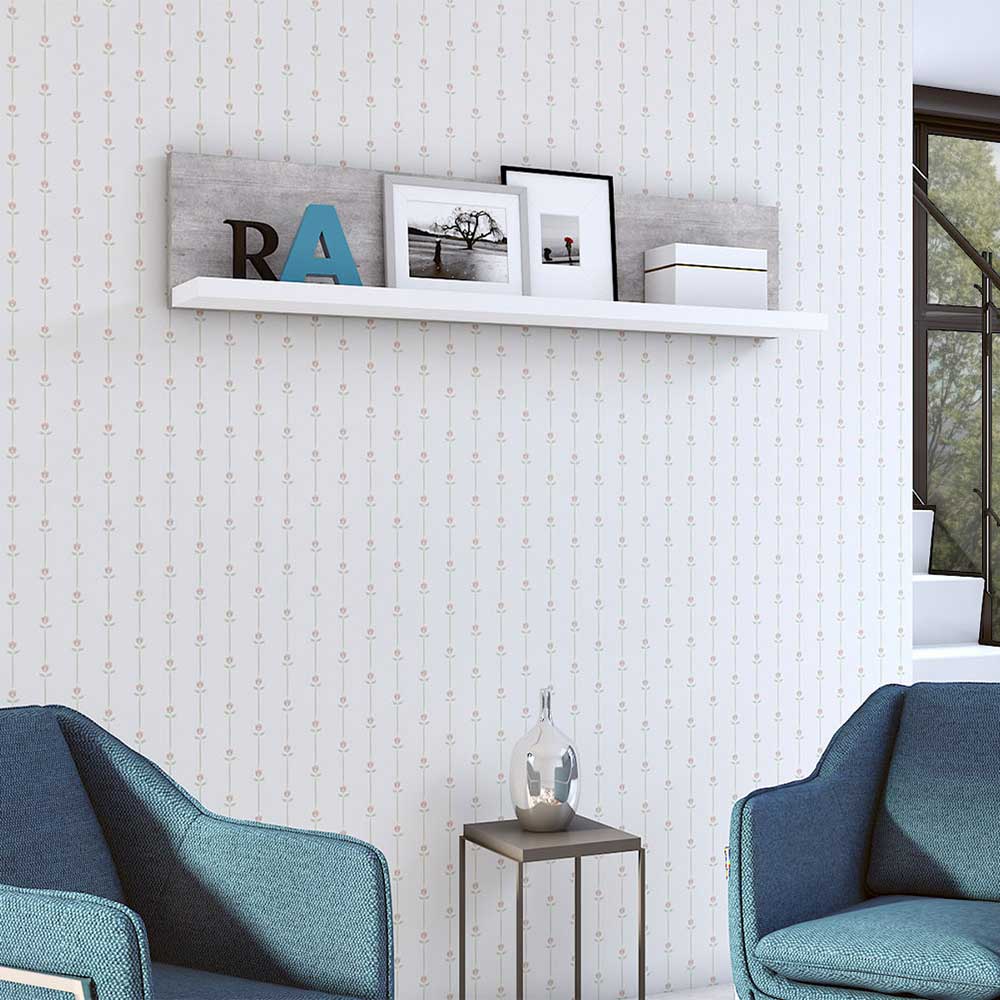 Designer TV Anbauwand in Betonoptik - Venatio (dreiteilig)