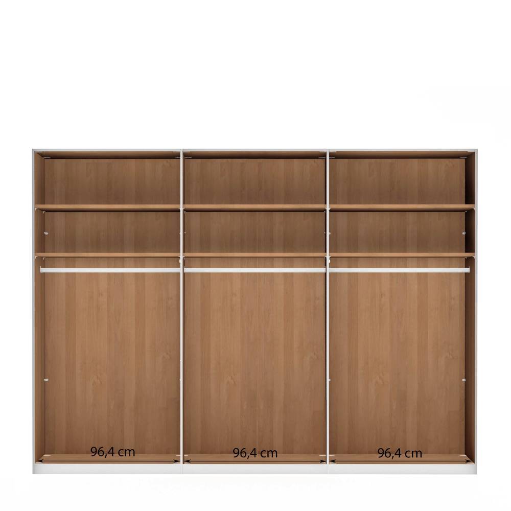 6-türiger Schlafzimmer-Schrank in Champagner - Nikoba