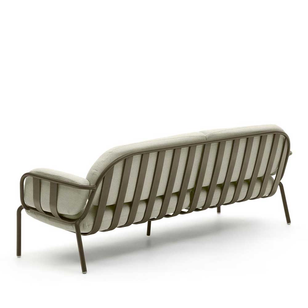 Elegantes Gartensofa mit offener Rückenlehne aus Metall für den Außenbereich – Ocna