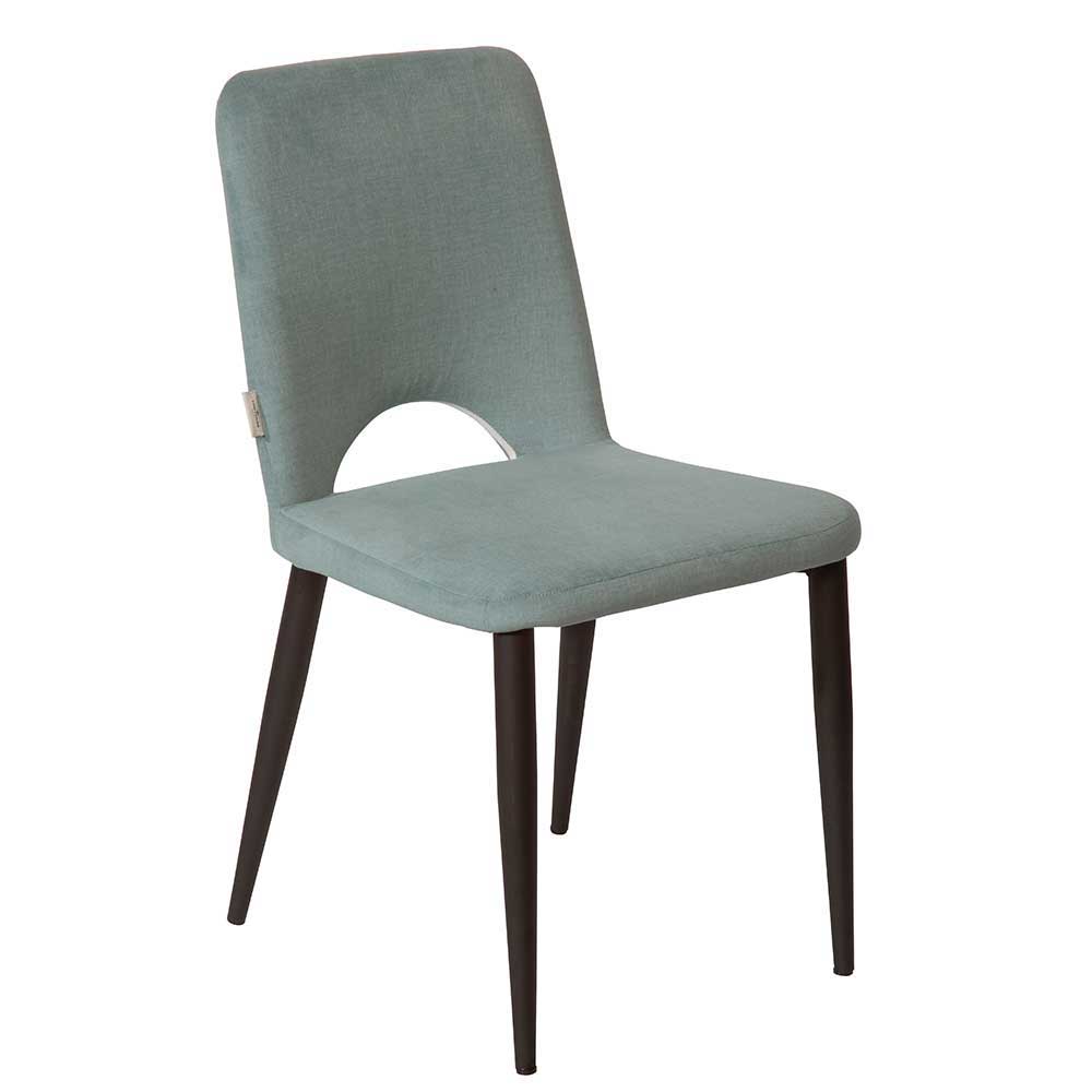 Design Polsterstuhl in Graugrün - Melica (2er Set)