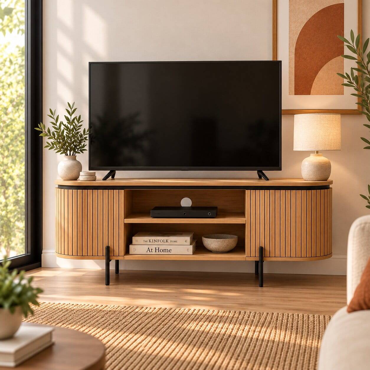 160x56x43 TV Element in Naturfarben - Ilvenda