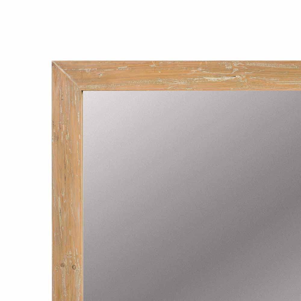 Wandspiegel mit natürlichem Echtholzrahmen aus hellem Kiefernholz und reflektierender Spiegelfläche – Harrosands