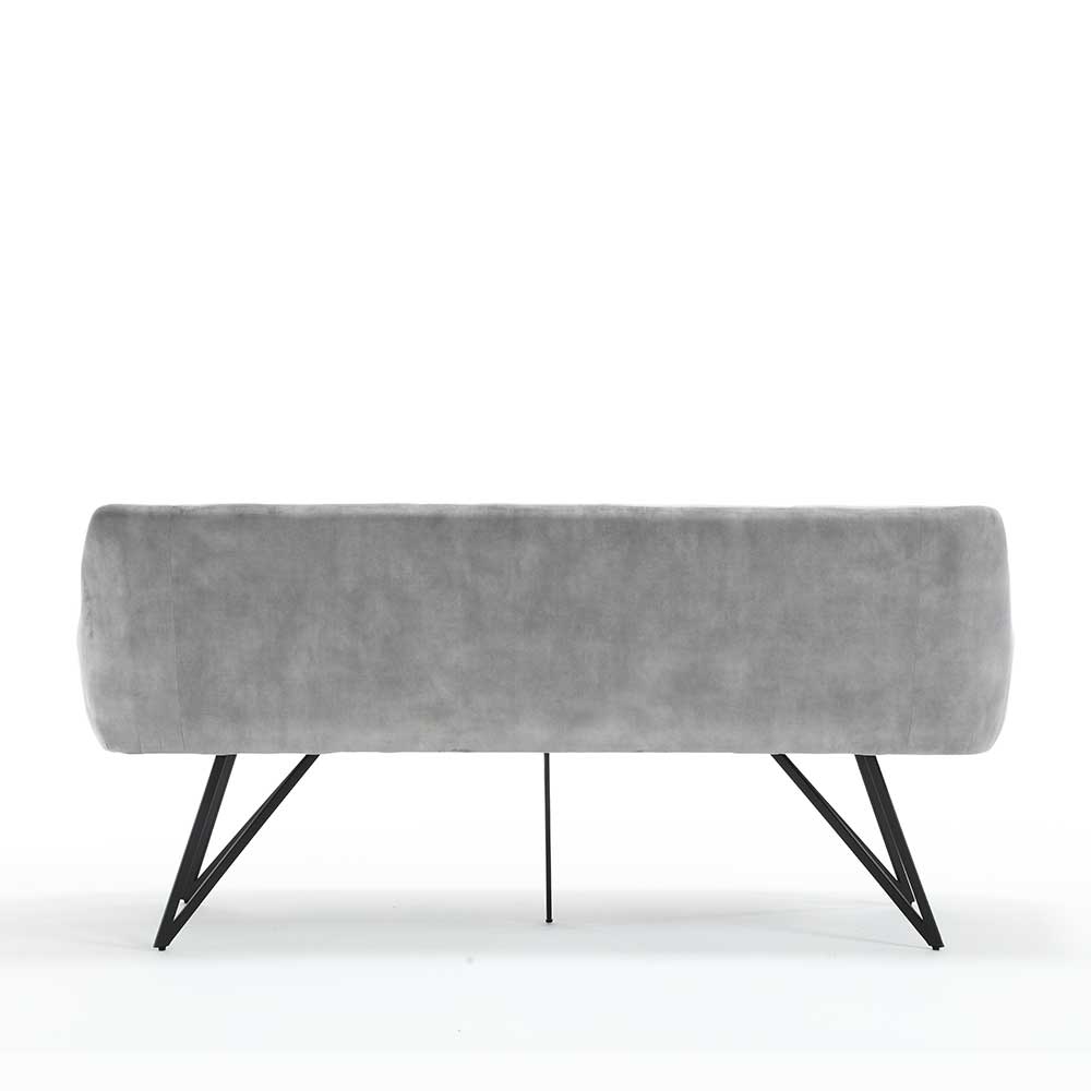 Esstisch Sofa in Grau Velours - Reymonda