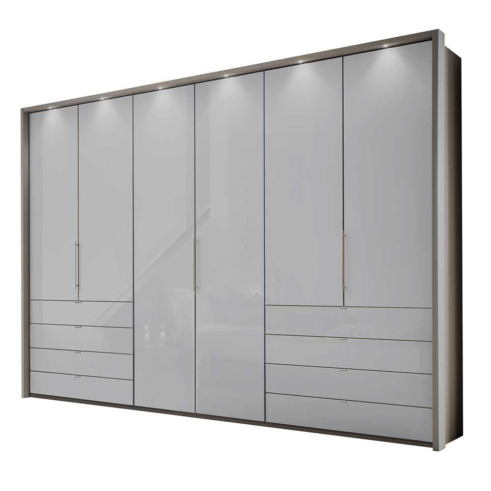 Set Schlafzimmer in Hellgrau & Braun - Ocavado (vierteilig)