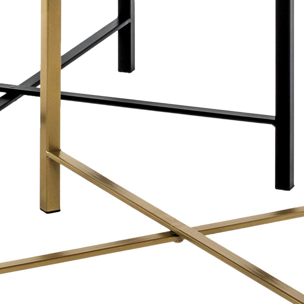 Beistelltische in Schwarz & Gold - Carsamo (zweiteilig)