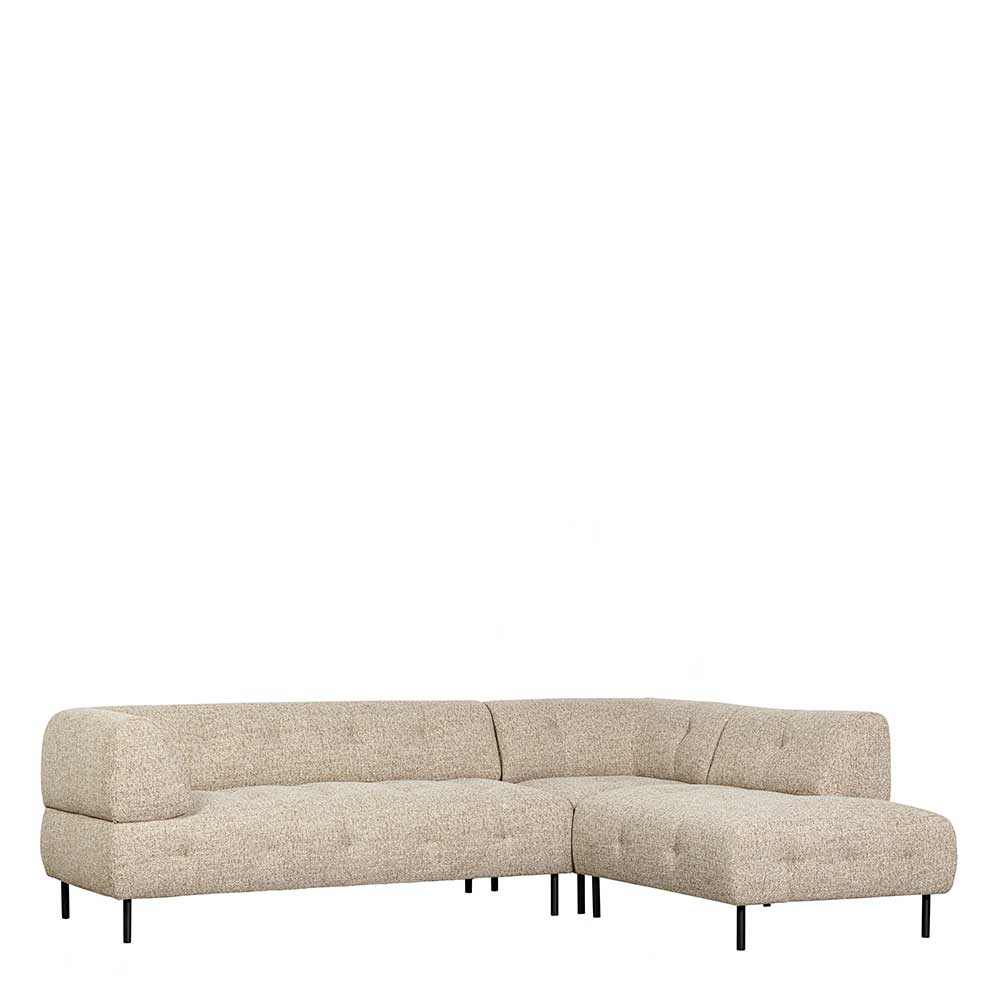 Strukturstoff Sofaecke in Beigegrau - Pantras