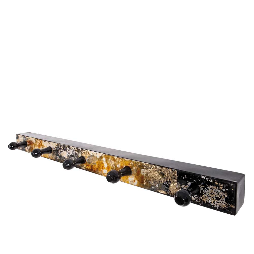 Kleiderhakenleiste Kairawan in Schwarz Gold