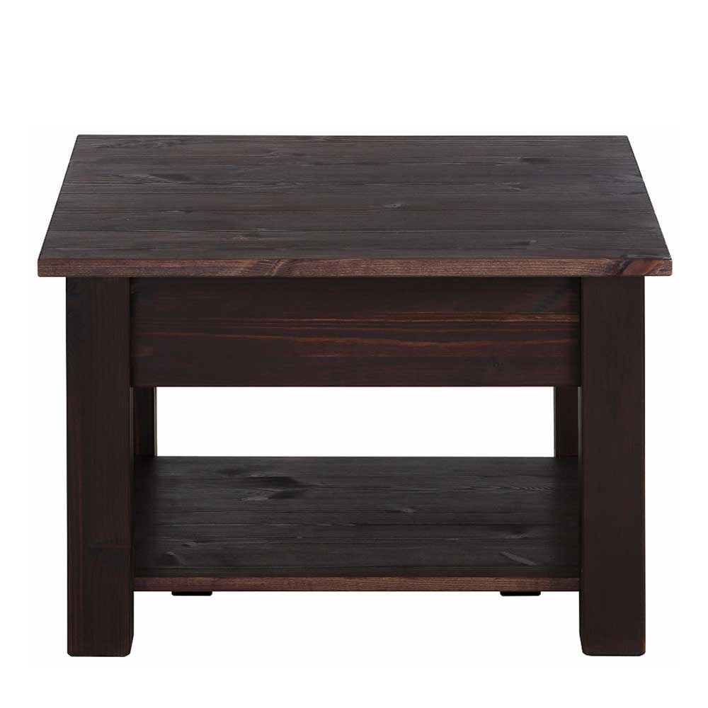60x60 Wohnzimmer Sofatisch in Wengefarben - Sara