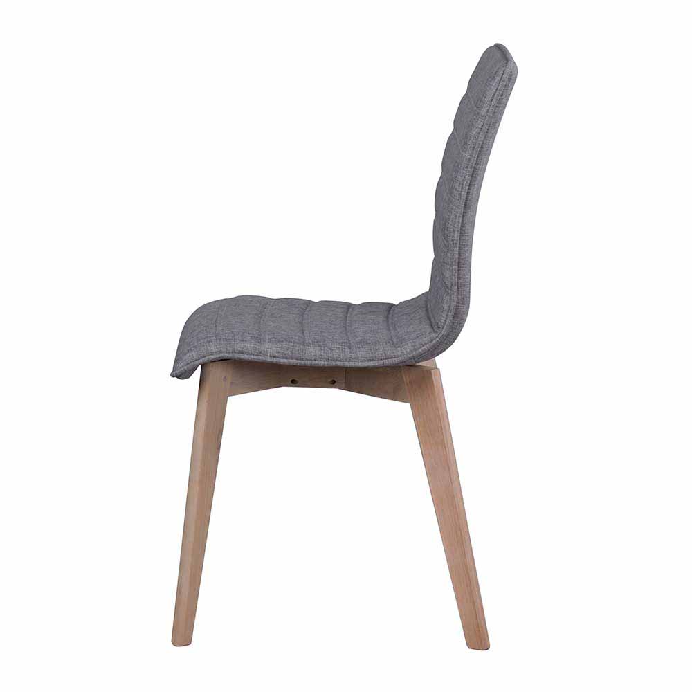 Eleganter Polsterstuhl in Grau - Mali (2er Set)