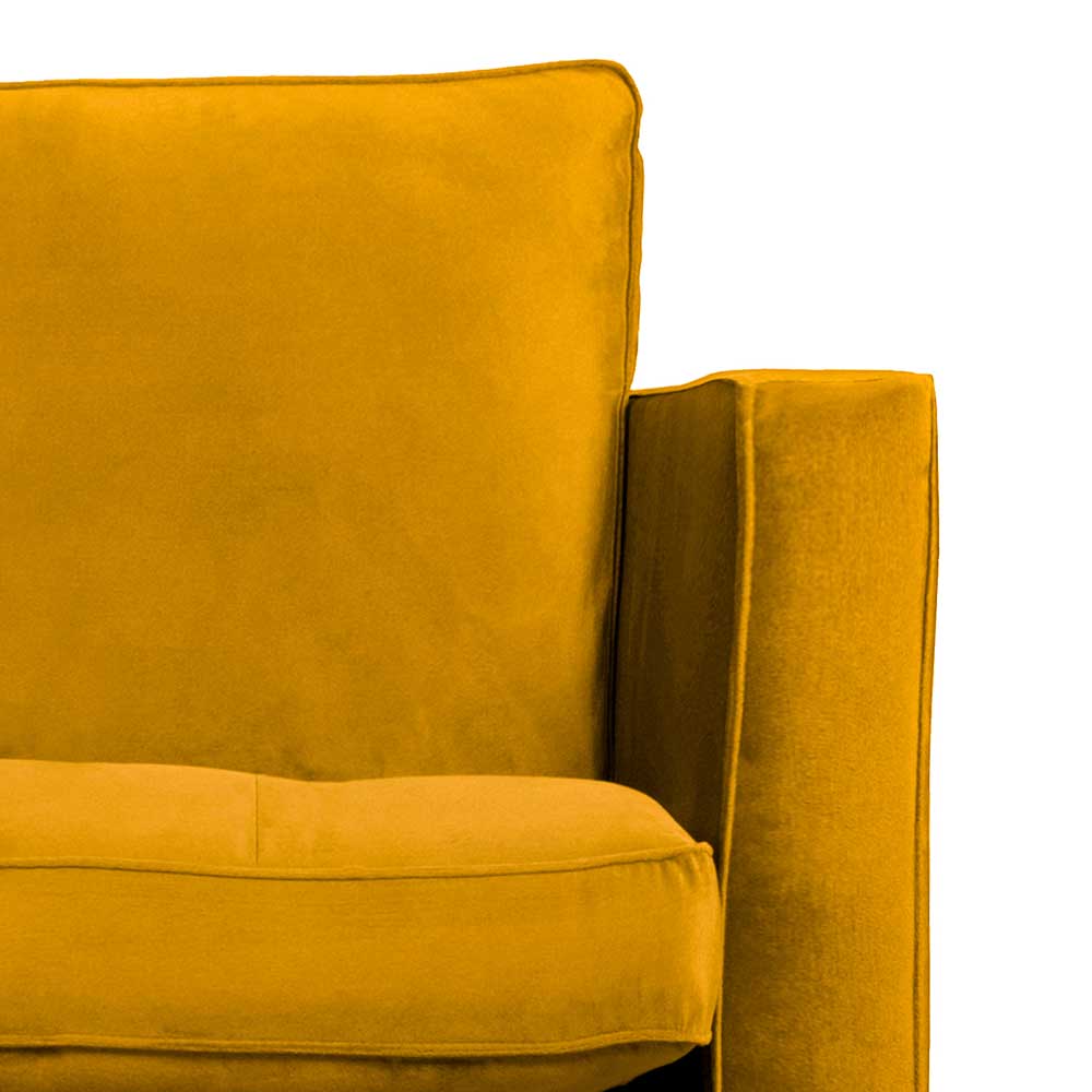 98x83x88 cm Retrosessel in Ocker Gelb - Nustra