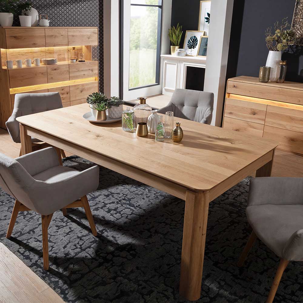 Massiver Wildeiche Holztisch fürs Esszimmer - Acmida
