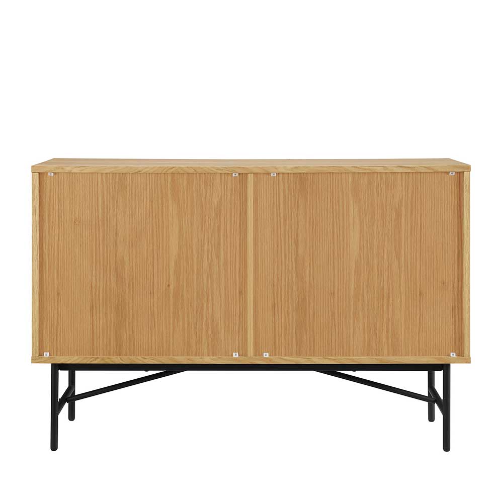 120x80x40 Skandi Kommode in Eiche und Schwarz - Piassona