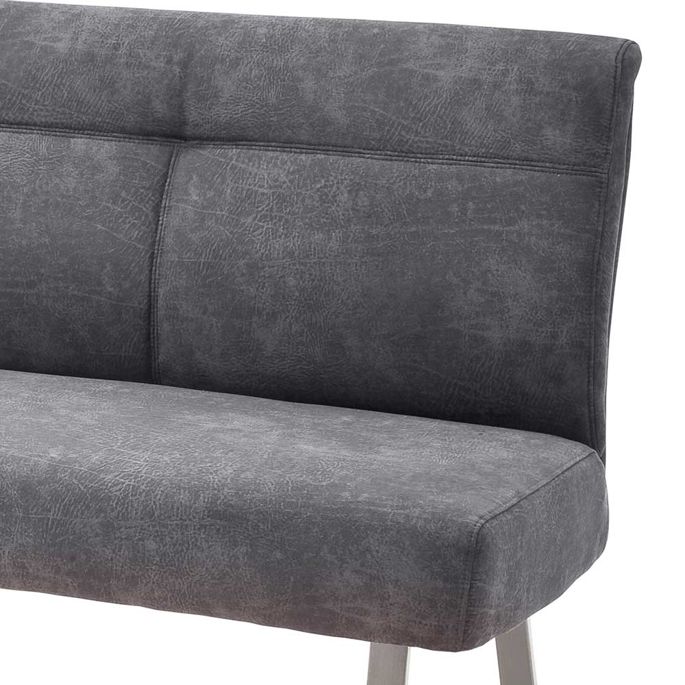 Dunkelgraue Esszimmer Bank mit Microfaser - Edwin