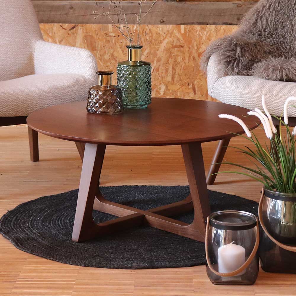 Eleganter Retro Couchtisch mit Walnuss Furnier - Annescu