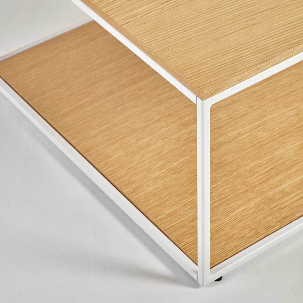 110x35x60 Wohnzimmertisch mit flacher Bodenplatte in Eiche - Bosso