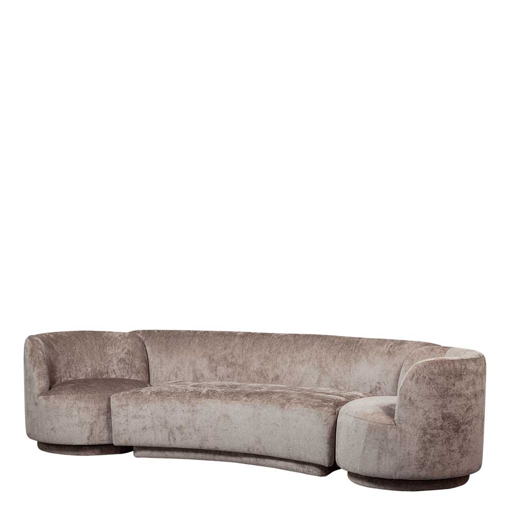 Sofa und Sessel Module in Taupe - Fridelia (dreiteilig)