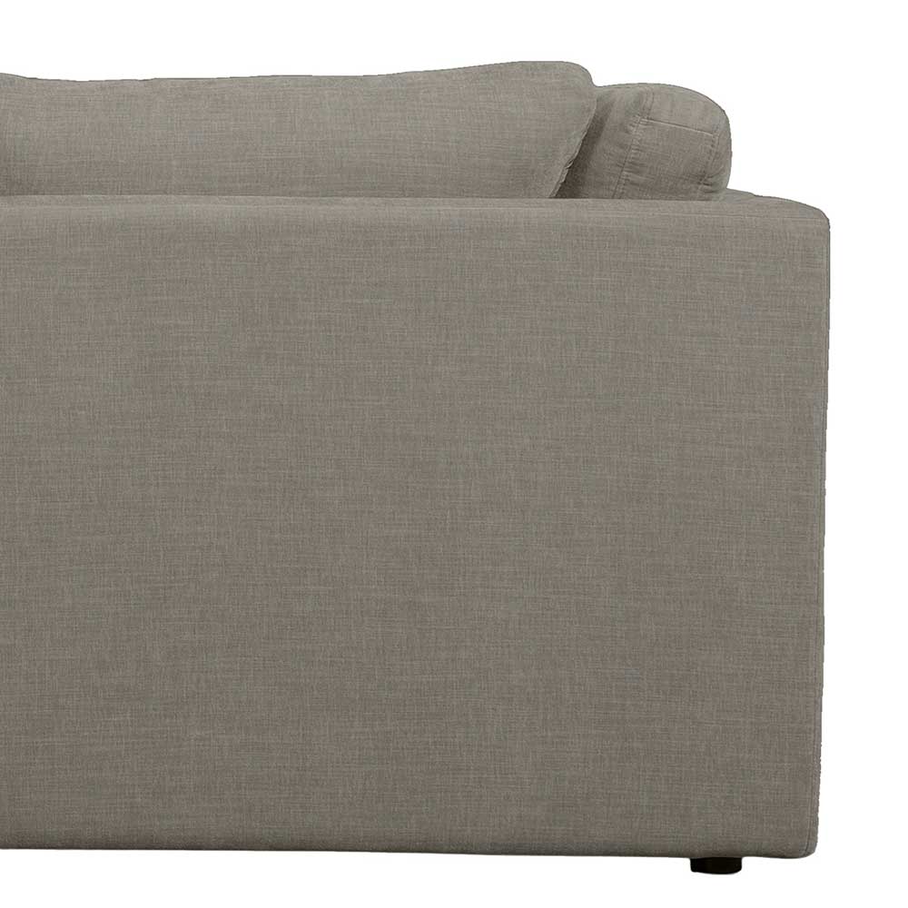 Sofaecke in Grau Stoffbezug - Gregg