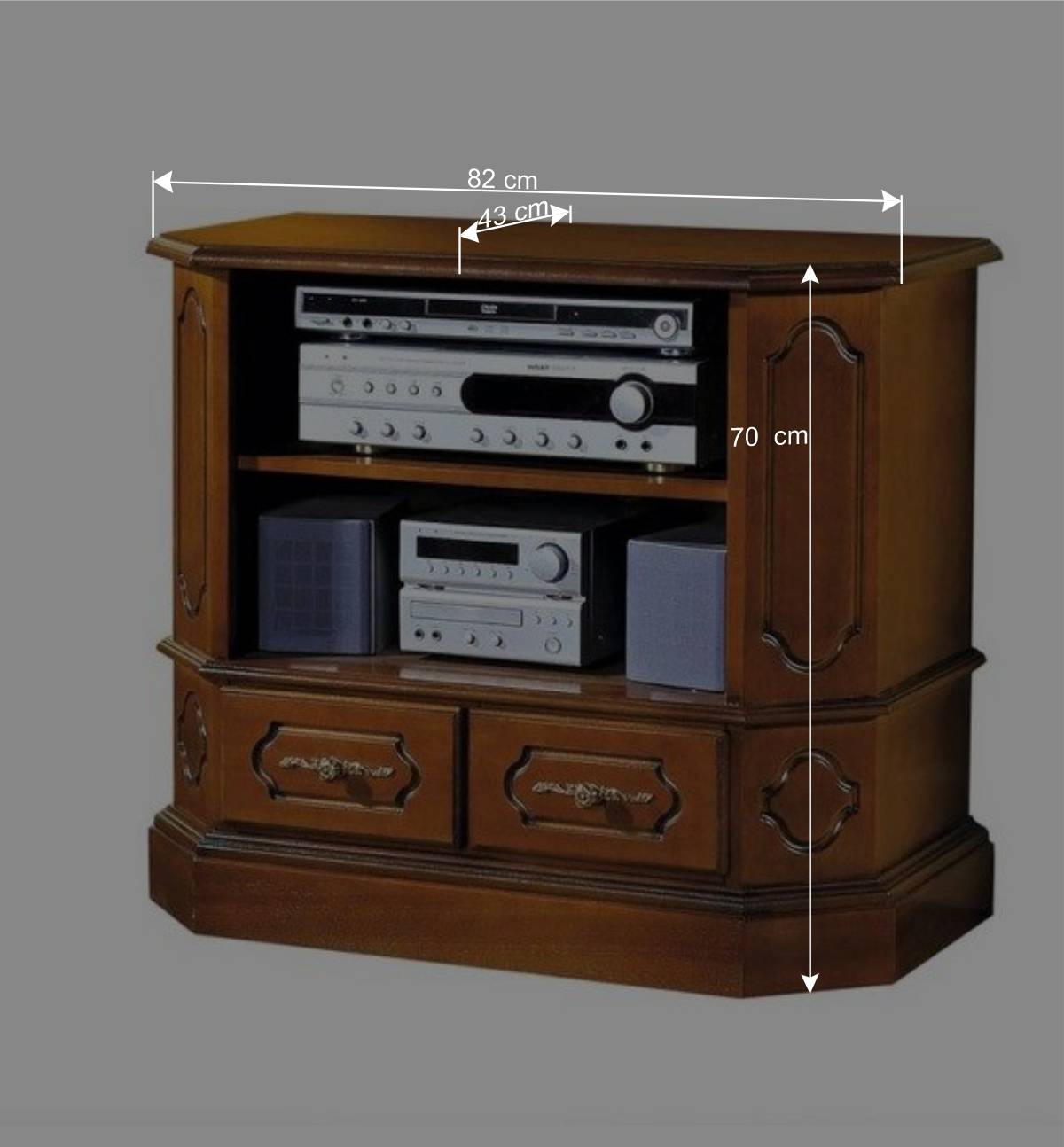 Klassischer TV Schrank in Nussbaum - Uno