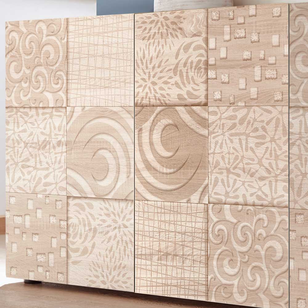 241 cm langes Sideboard in Eiche Sonoma Dekor - Bielvas