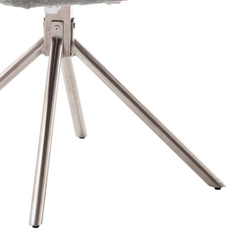 Armlehnenstühle in Grau Chenille - Condy (2er Set)