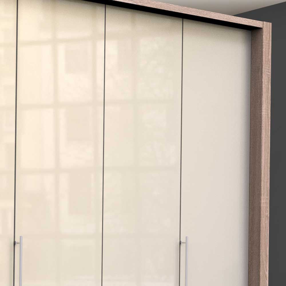 Kleiderschrank mit 12 Schubladen & 3 Falttüren - Rativian