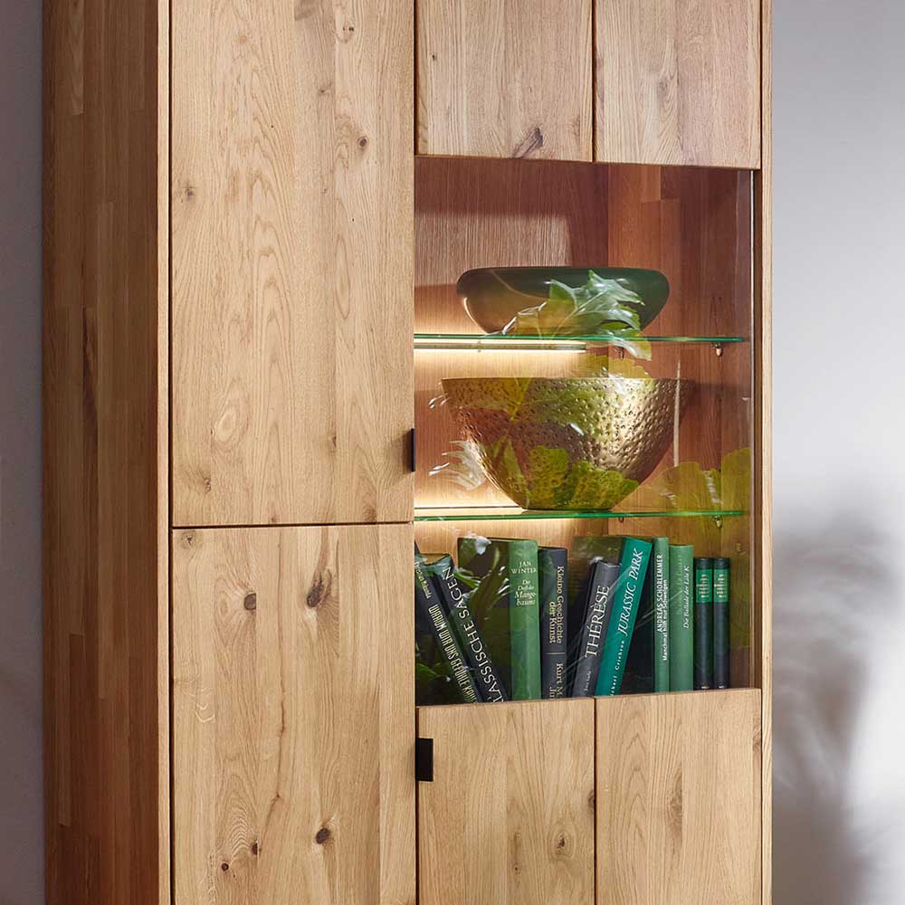 Schrank fürs Wohnzimmer mit Glaseinsatz - Varzado