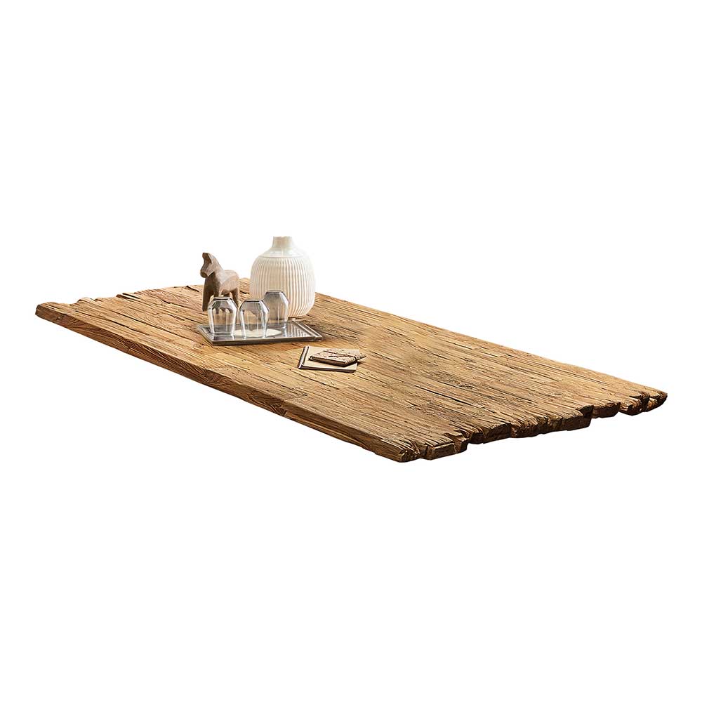 Industrial Esstisch mit Teak Altholzplatte - Banyo