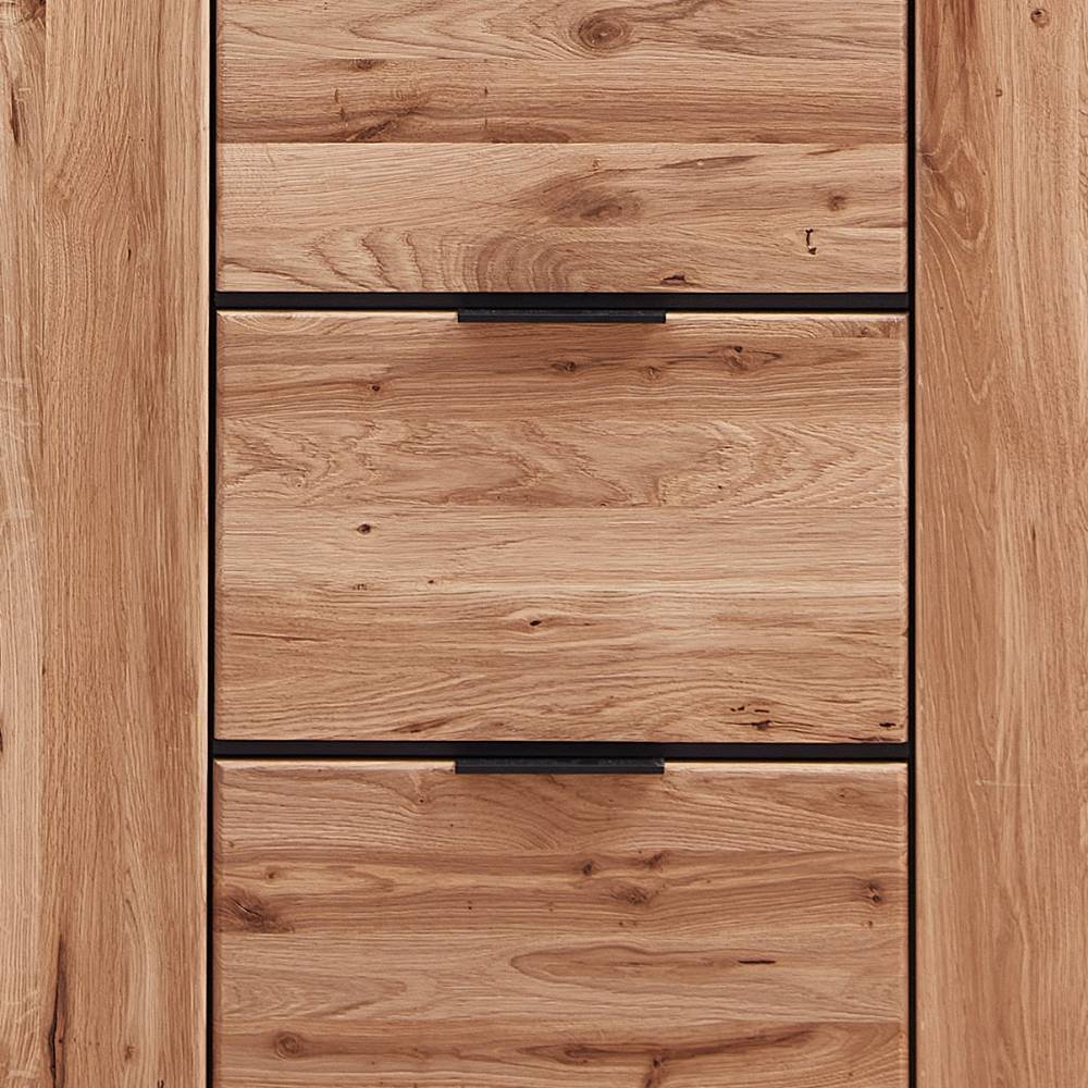 Highboard Vitrine in Wildeiche Bianco - Dritos