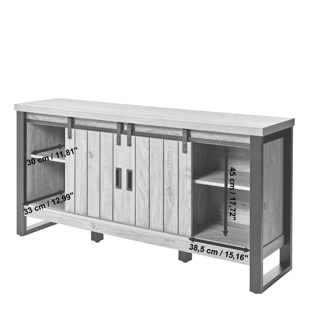 Modern Country Sideboard in Eiche Holzoptik - Jarley