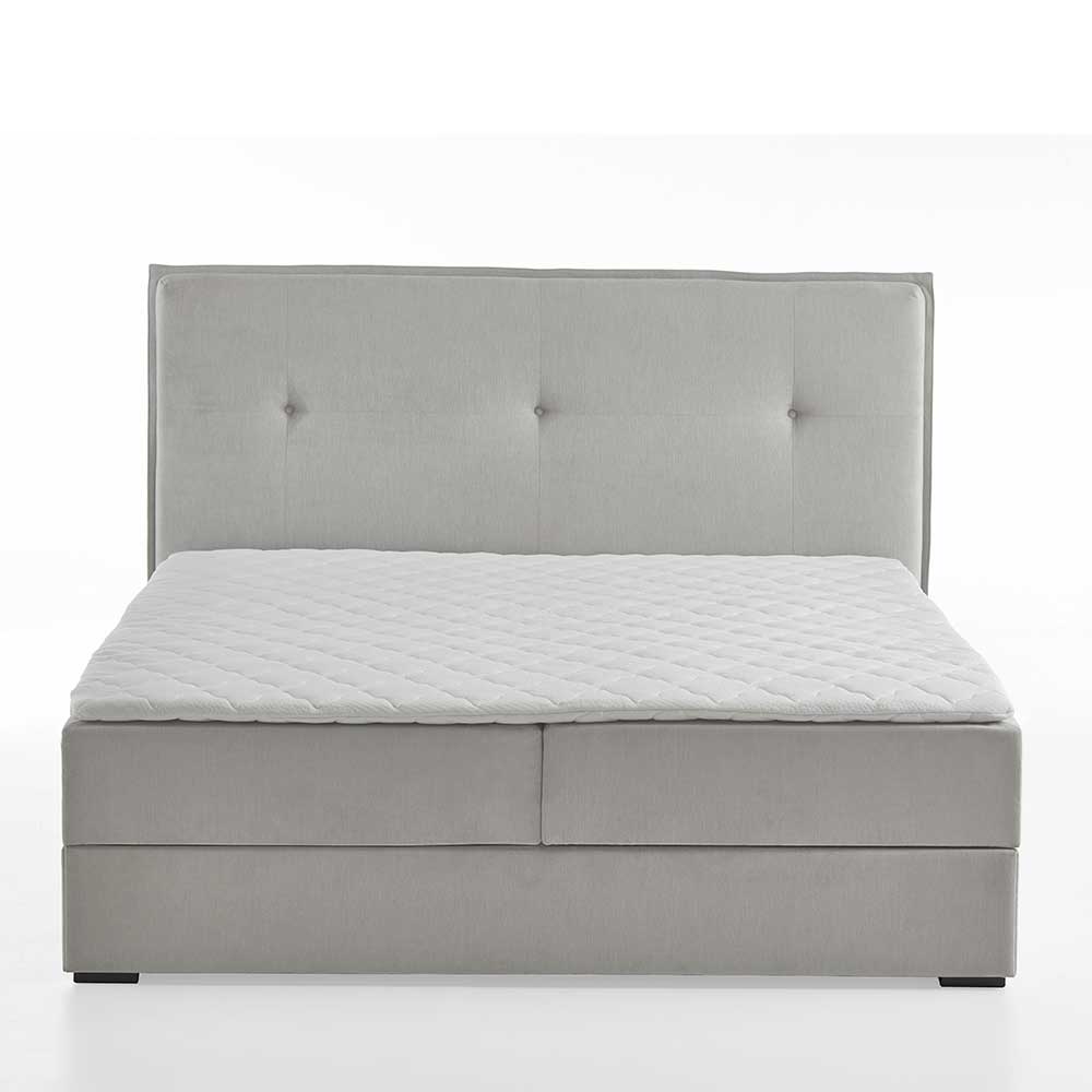 Stauraum Doppelbett in Hellgrau Stoff - Vensun