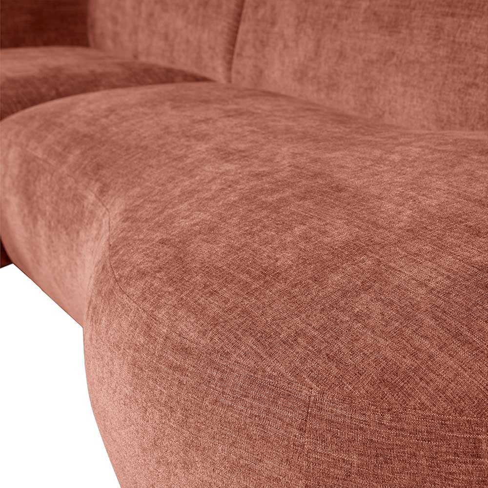 Stoff Eckcouch in Rosa - Gachi