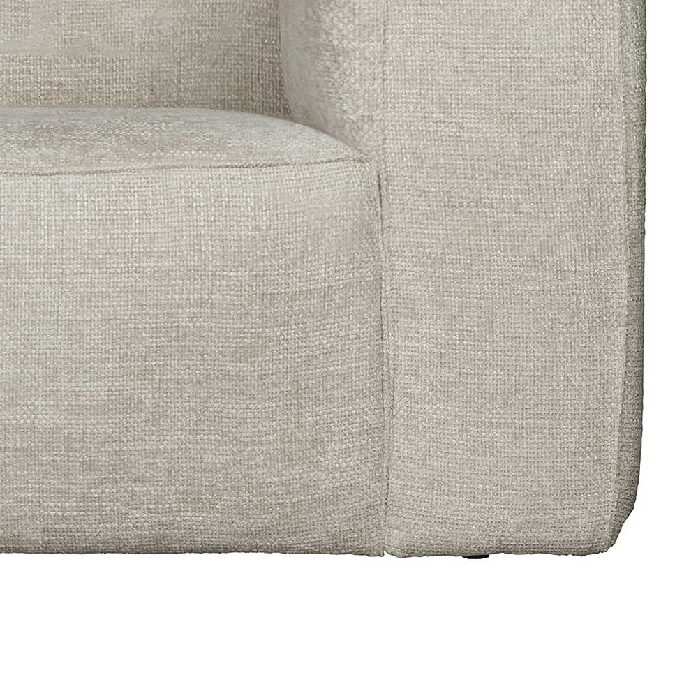 246x73x96 Strukturstoff Einzelsofa in Beige - Smarada