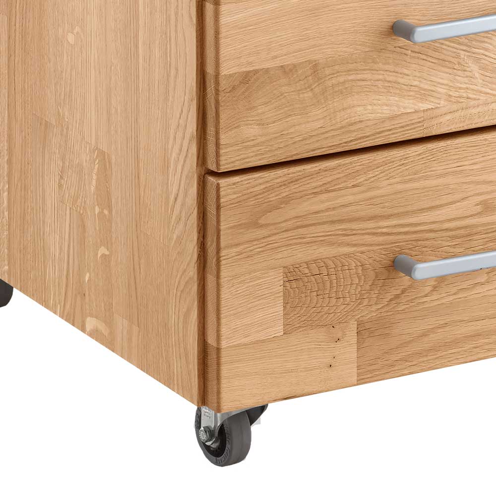 Büro Rollcontainer aus Massivholz - Rosenna
