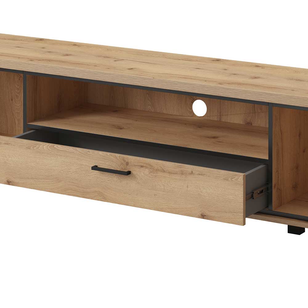 2,1m TV Board mit Schublade & 2 Türen & Fach - Zavorra
