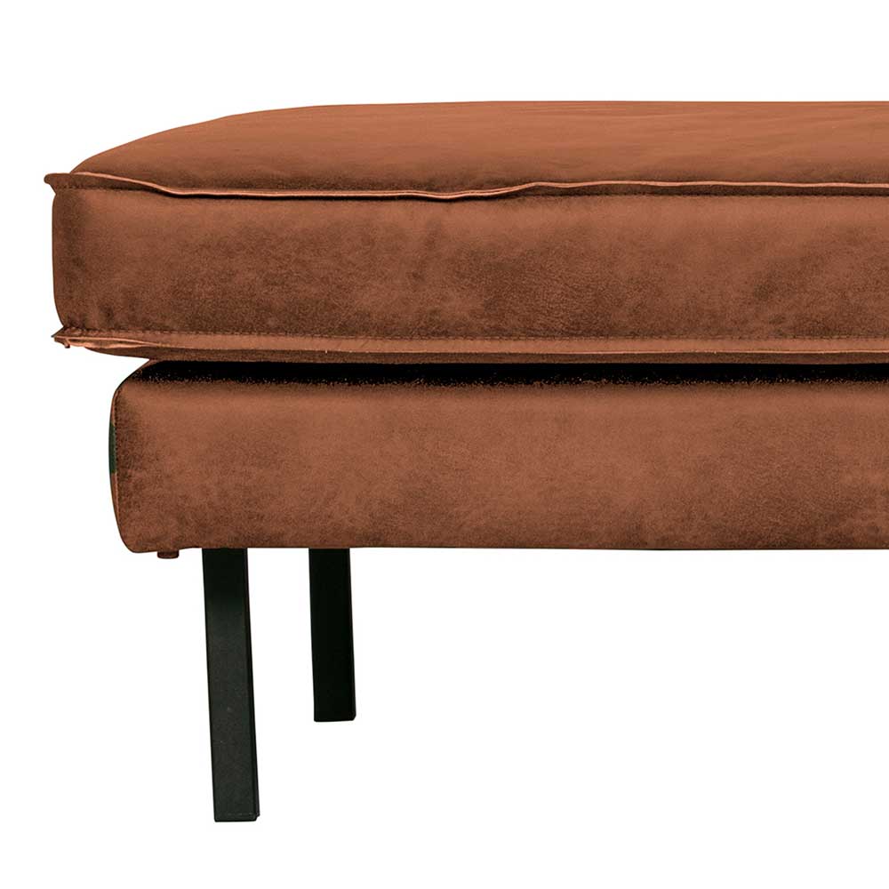 Retro 3er Sofa in Cognac Braun - Landon