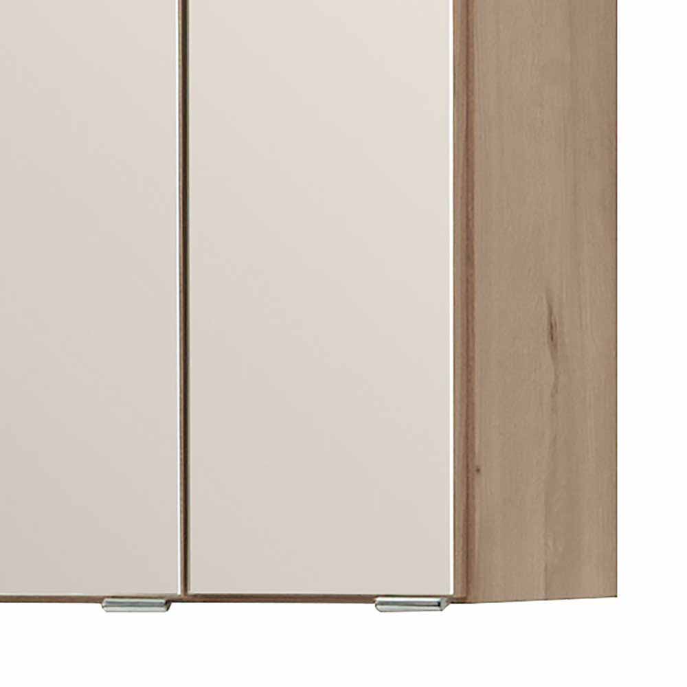 Spiegelschrank mit 3D Effekt in 60cm Breite Blanca 3-türig