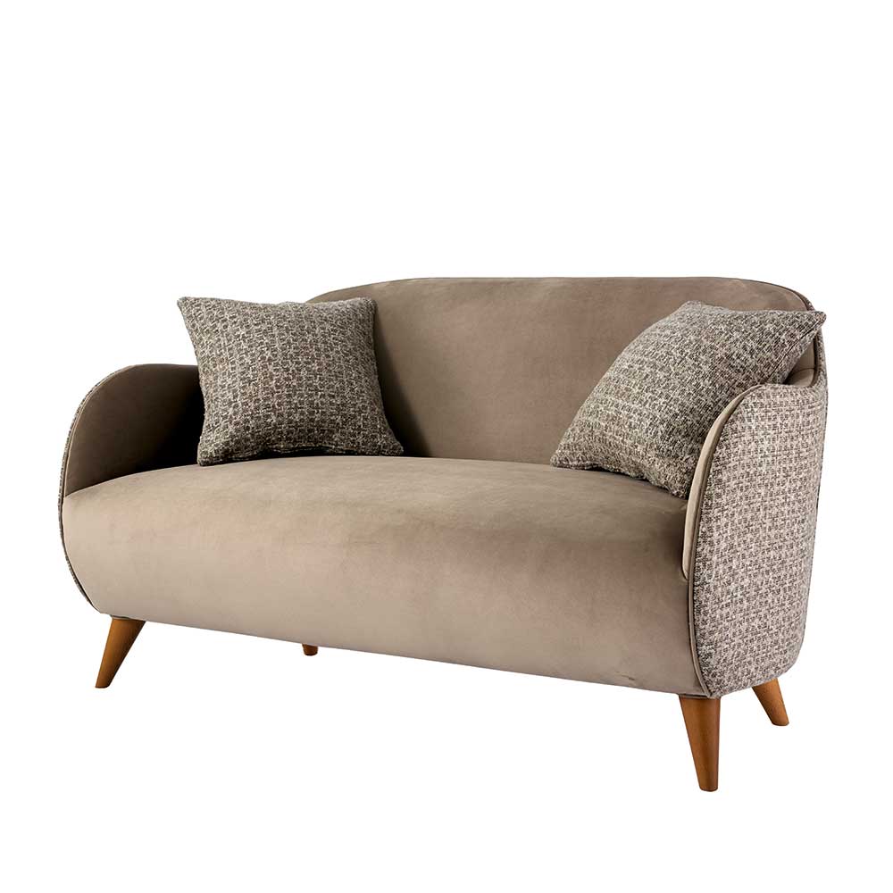 Design Zweisitzer in Beige und Hellbraun - Maria