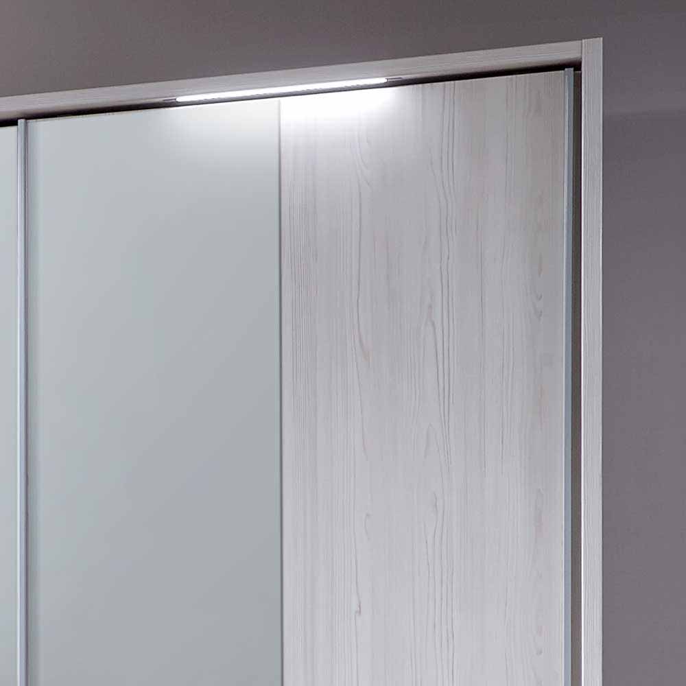Weißes Schlafzimmerset Arneta mit Einzelbett 100x200cm (dreiteilig)