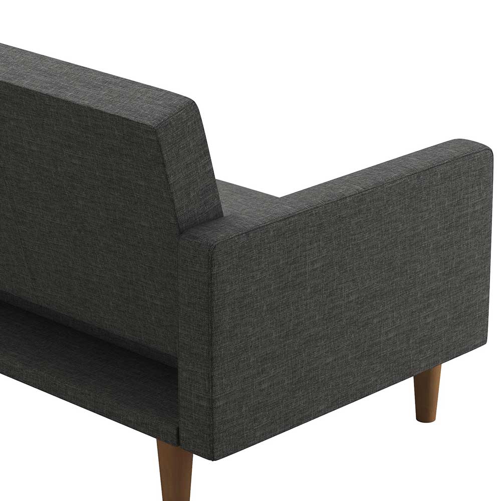 Dreisitzer Schlafsofa in Grau und Holz Natur - Maragas