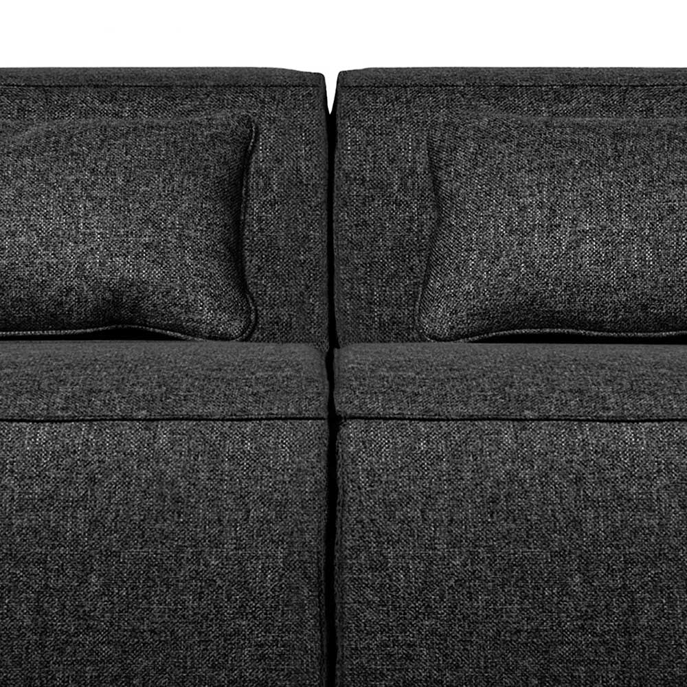 246x73x96 3,5er Couch in Dunkelgrau Stoff - Bondoville