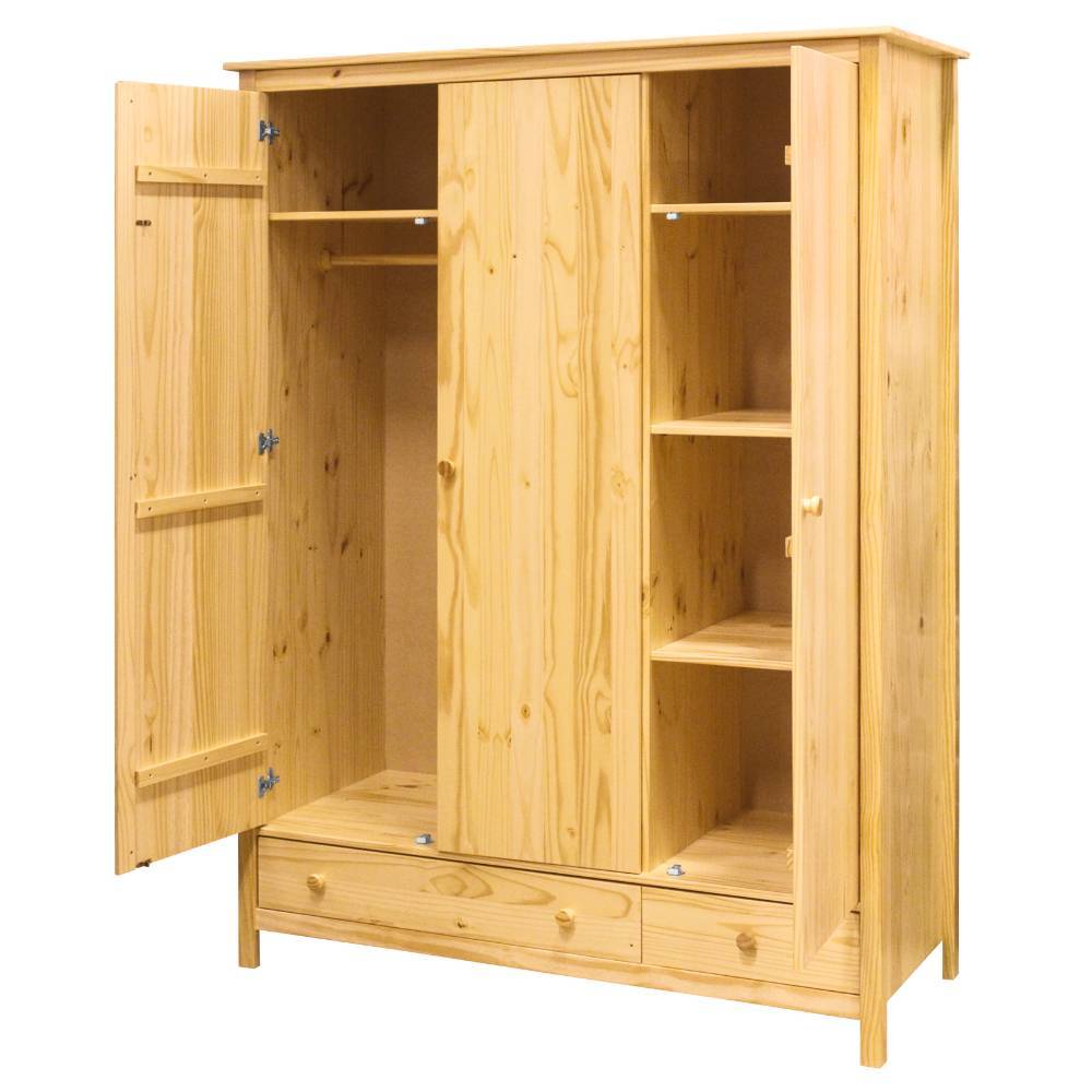 Landhaus-Schlafzimmerschrank aus Kiefer massiv - Ekorena