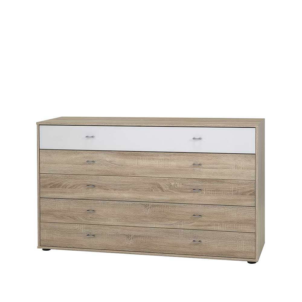 Schlafzimmer Sideboard Segradon in Eiche Sägerau Weiß
