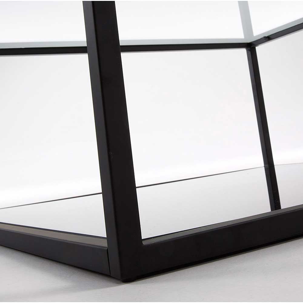Designer Wohnzimmertisch aus Glas & Stahl - Gerimia