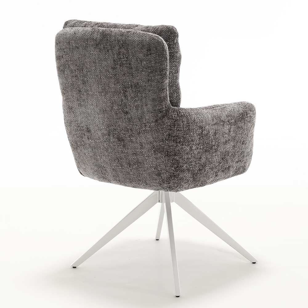 Tischsessel in Anthrazit und Weiß - Vara (2er Set)