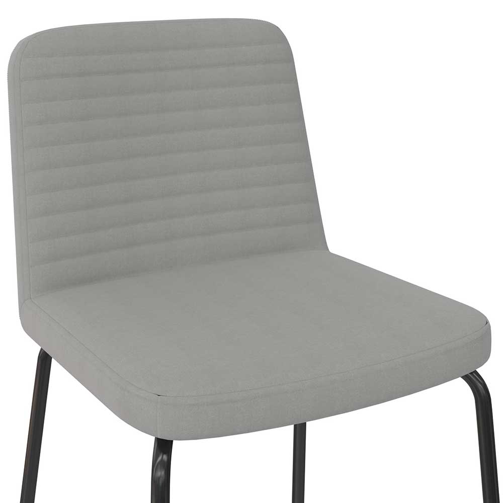 Polsterstühle in Grau und Schwarz - Semrosa (2er Set)